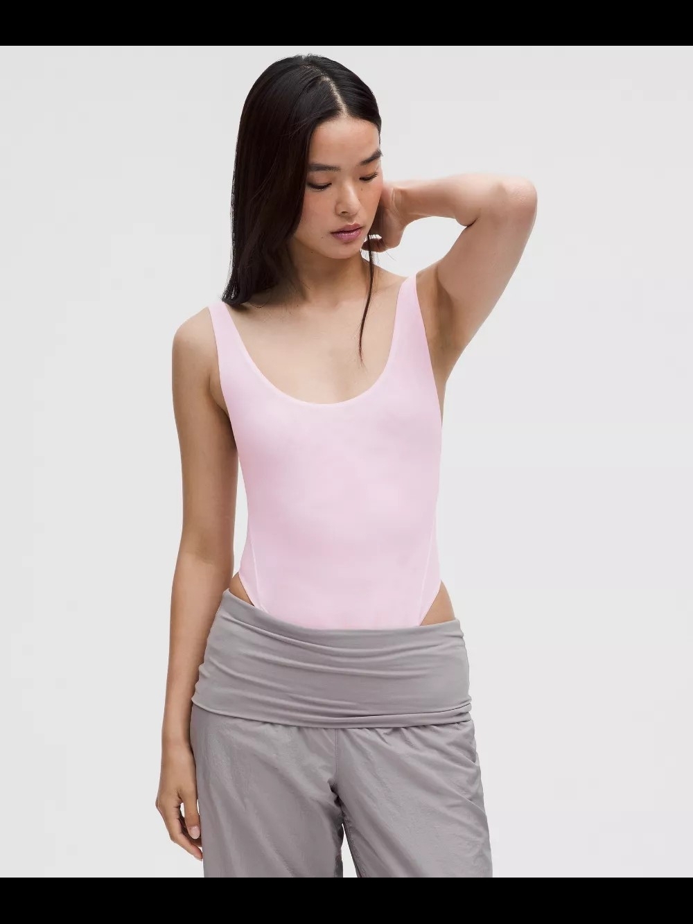 Wundermost Ultra-Soft Nulu Mesh Scoop-Back Sleeveless Thong Bodysuit